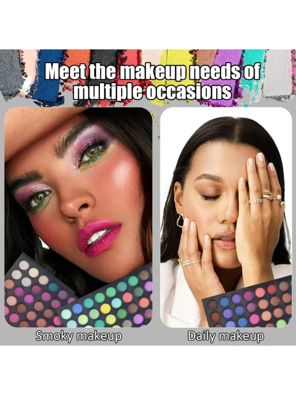 Vibrant 252-Color Eyeshadow Palette - Matte & Shimmer Blendable Eye Makeup